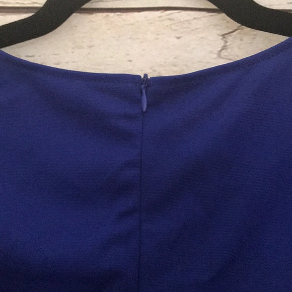 Blue color block blouse - Picture 5 of 6